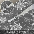 thumbnail image 7 of Grey Snowflake Christmas Throw Pillow Cover 20 x 36 Inch Decorative Pillow Cover Xmas Winter Abstract Art Lumbar Pillowcase Seasonal Rectangle Cushion Case for Couch Sofa Bed Living Room, 7 of 7