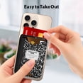 thumbnail image 4 of WIRESTER Leather Magnetic Card Holder Wallet for MagSafe, Cute Stick-On Phone Accessory Compatible with iPhone 17/16/15/14/13/12 Series – Black Composition Book, 4 of 6