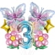 thumbnail image 1 of Kit de globos para fiesta de tercer cumpleaños con temática de mariposas y margaritas, 1 of 1
