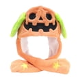 thumbnail image 4 of HAIJIE 1PC Funny Plush Animal Hat Ear Moving Jumping Hats Cute Cap Unisex Gift for girls boys Adults Party Halloween Christmas (Orange), 4 of 4