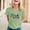 Green, variant on Graphic Tees for Women Casual Women's T Shirt with Bride Letter Print for Everyday and Wedding Wear Short Sleeve Crew Neck Top Versatile Daily Basic Top for Spring and Summer Black L