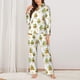 thumbnail image 2 of Fotbe Lovely Avocado Conjunto de Pijama de Manga Larga para Mujer con Estampado, Ropa de Dormir de 2 Piezas, Conjunto de Casa Suave y Cómodo con Bolsillos-Large, 2 of 7