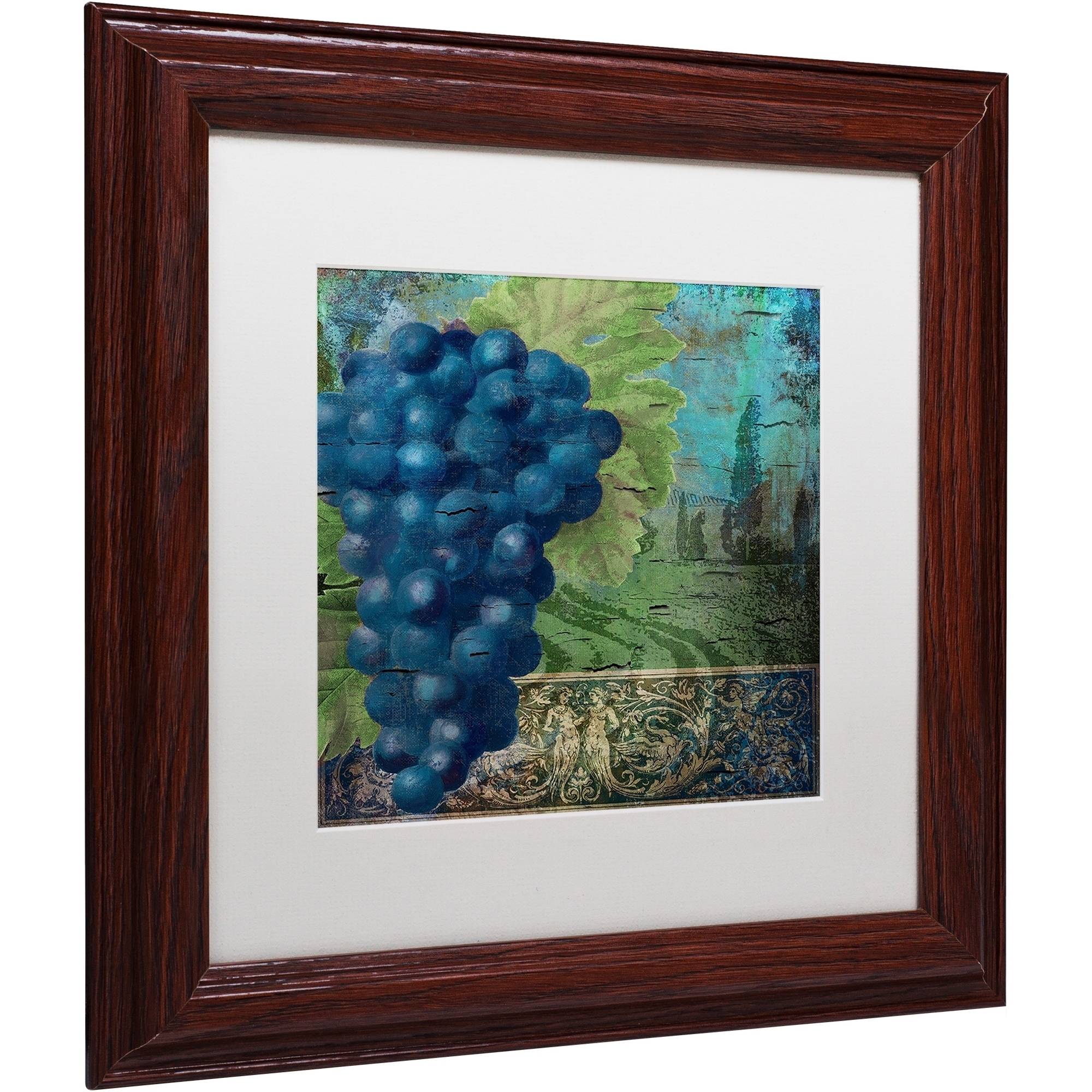 Trademark Fine Art "Vino Blu Two" Canvas Art by Color Bakery White Matte, Wood Frame