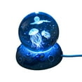 thumbnail image 1 of ShinYu Luz de Noche de Cristal Luminosa con Base de Resina, Artesanía de Vidrio, Decoración de Escritorio, 1 of 5
