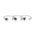 thumbnail image 3 of 14k White Gold Stackable Sapphire and Diamond S/3 Rings, 3 of 4