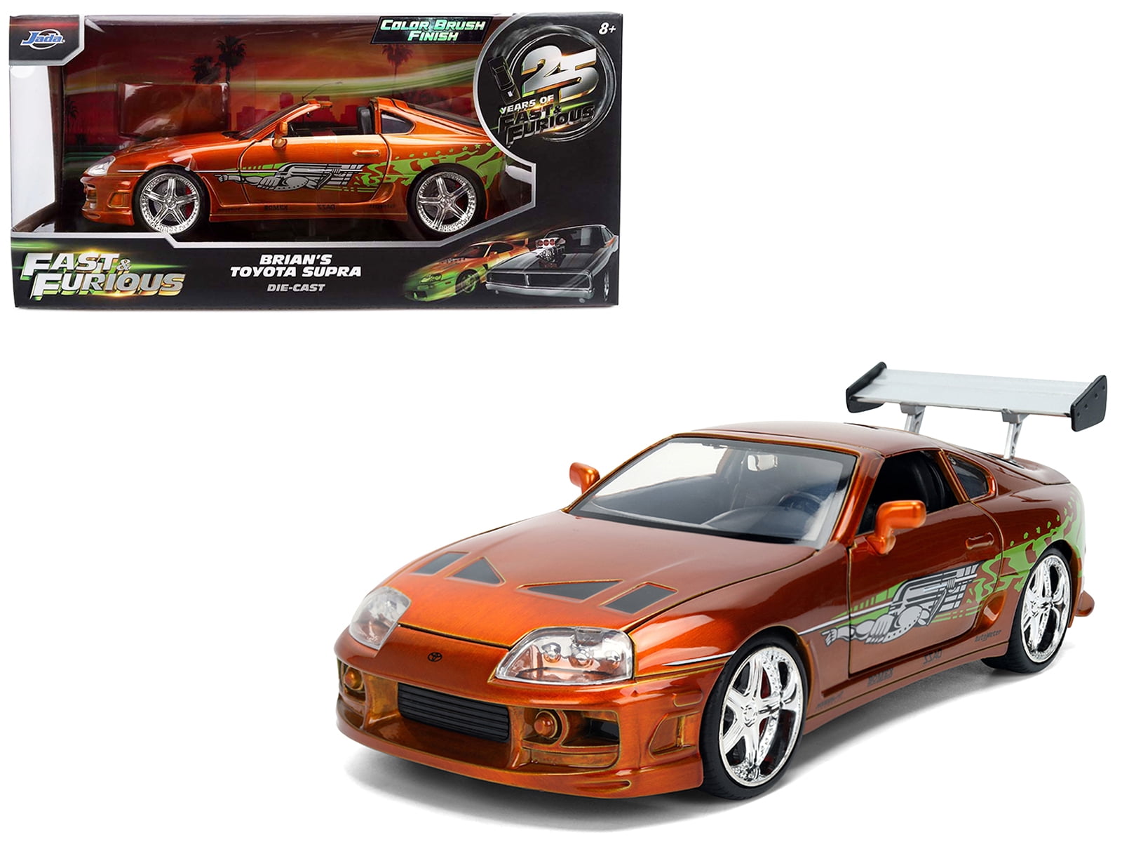Jada Toys Toyota Supra with Brian Figure, 1/24 Scale Diecast Model