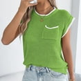 thumbnail image 7 of UAMVSH Sleeveless Sweater Tops for Women Crewneck Knit Pullover Summer Casual Tunic Blouse with Pocket Fashion Clothing, 7 of 7
