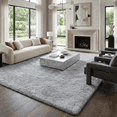 thumbnail image 4 of Rugs for Living Room, 5'x8' Soft Fluffy Area Rug for Bedroom, Plush Decorative Rug with Anti-Skid Backing, Indoor Home Carpet for Living Room, Light Grey, 4 of 8