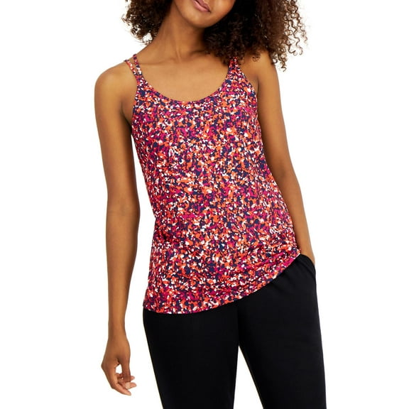 Ideology Womens Activewear Speckle Print Strappy Tank Top;XX-Large