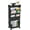 Black, variant on 5 Tier Rolling Utility Cart with Lockable Casters for Study Office Kitchen Classroom - Black