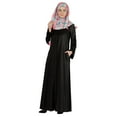 thumbnail image 3 of Bimba Islamic Clothes For Women Long Dress With Printed Hijab/Scarf Rayon Abaya Maxi Front Button Muslim Dress, 3 of 6