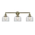 thumbnail image 2 of Innovations Lighting  Bell 3 Light 32" Bath Vanity Light Antique Brass/Clear, 2 of 5