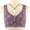 Purple, variant on Generic Front Closure Bras for Women Plus Size No Wire Bra for Senior Convenient Light Shaping Daisy Bras