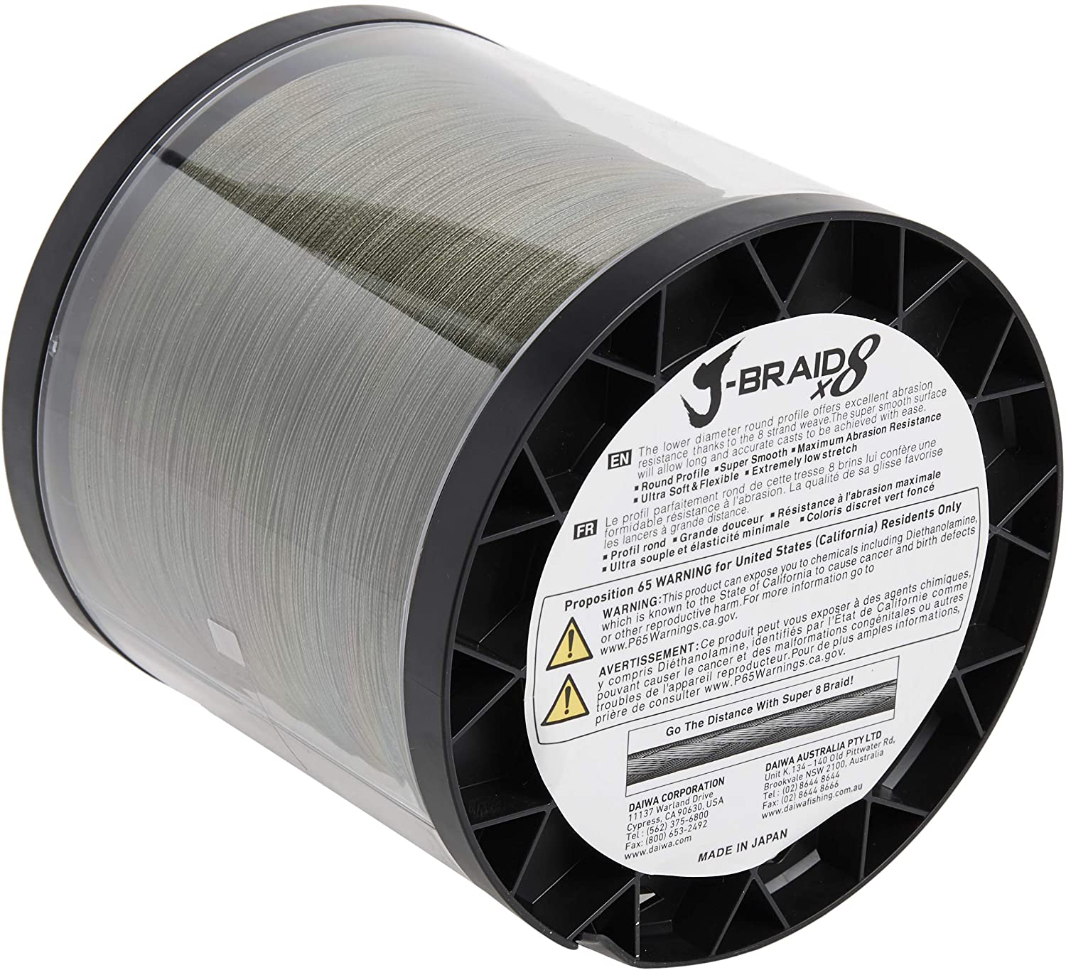 Daiwa j-braidx8 jb8u100 - 300dg 25ポンドテスト、ダークグリーンフィラースプール J Braid X8 Daiwa J-Braidx8 JB8U100-300DG 25 Lbs Test, Dark Green