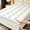 White, variant on Soft Quilted Bread Grid Bed Fitted Sheet, Deep Pocket Non-Slip Mattress Topper Cover for Bedroom(Blue,Queen)