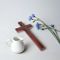 thumbnail image 2 of Mobestech Brown Wooden Cross Pendant for Christmas Wall Decor Blessing, 2 of 8
