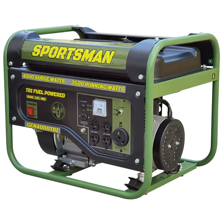 Sportsman 4000 Surge Watts Portable Tri Fuel Generator Sportsman, Walmart  Generators