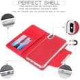 thumbnail image 3 of iphone 7/8 leather wallet case wide buckle separable red case, 3 of 7