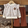 thumbnail image 2 of KPOPLK Toddler Baby Girl Fall Clothes Soft Outfits Set Embroidered Knit Top & Flare Pant 2Pcs Cute Home Outdoor 9Months 1t 2t 3t,Size 9-12 Months, 2 of 9