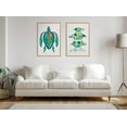 thumbnail image 6 of Kate and Laurel Sylvie MCM Sea Turtle Framed Canvas Wall Art by Rachel Lee of My Dream Wall, 23x33 Natural, Mid-Century Modern Colorful Patterened Ocean Animal Art for Wall, 6 of 6