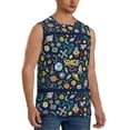 thumbnail image 2 of Daiia Colorful Space Printed Men's Tank Tops,Casual Soft Sleeveless Gym Muscle Shirts Bodybuilding Tee-XX-Large, 2 of 8