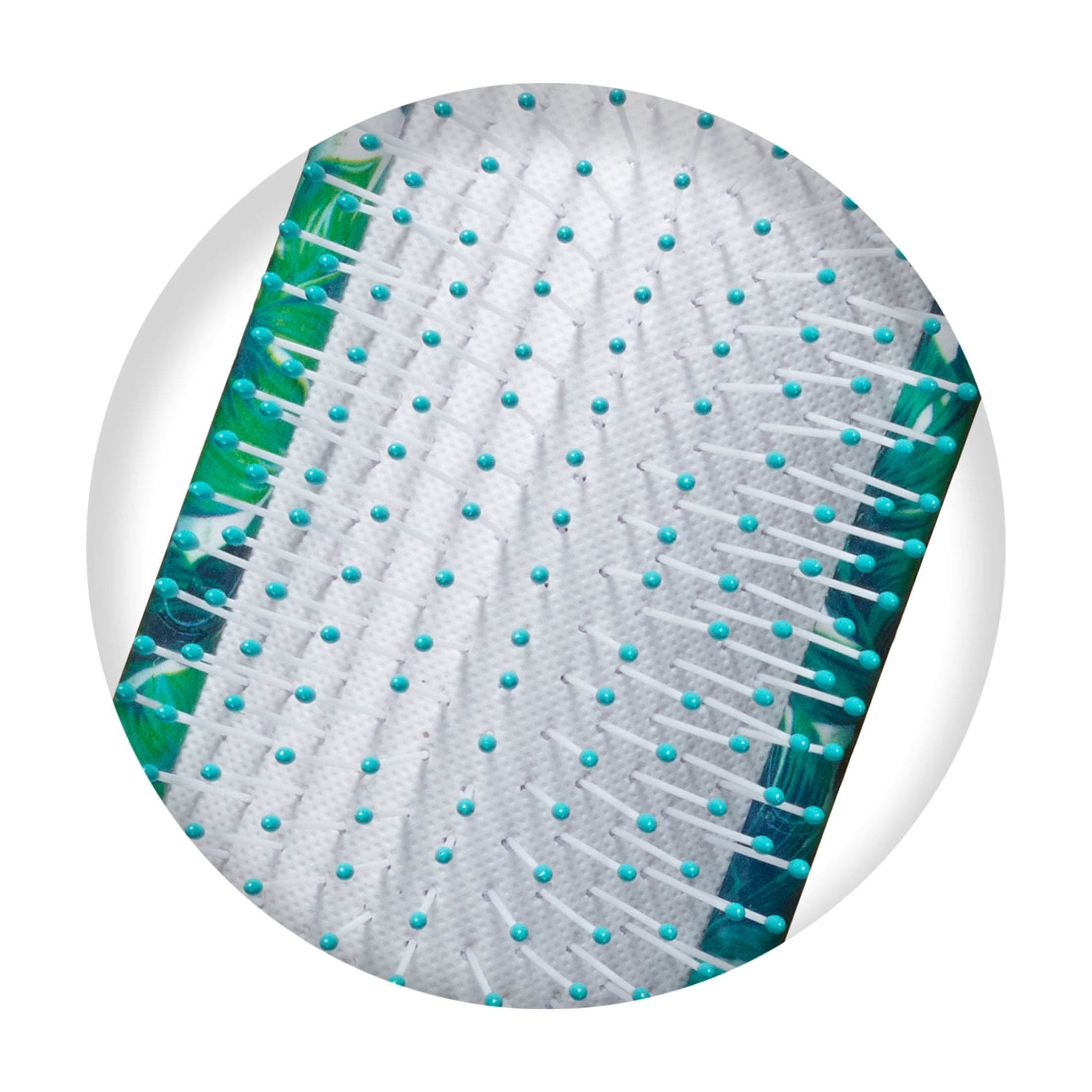 The Knot Dr. for Conair Pro Brite Wet and Dry Detangling Hairbrush, Green Leaf Print