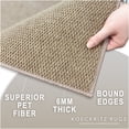thumbnail image 6 of Koeckritz Rugs 3'x10' Soft Indoor/Outdoor Taupe Bound Area Rug Lightweight, Easy to Clean & Move, 6 of 8