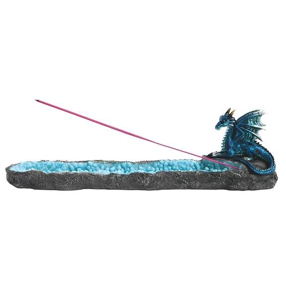 FC Design 9.75"W Blue Dragon Incense Burner Figurine Statue Sculpture Ornament Decoration Home/Room Decor and Unique Gift Ideas for Housewarming, Holidays and Birthdays