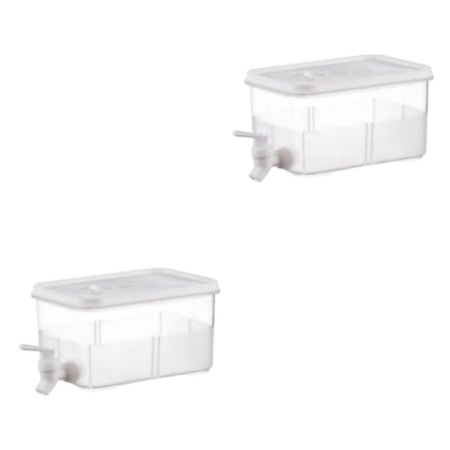 Bewildely Clear Cool Water Bucket with Plastic Kitchen Gadgets for Home Parties 5L 2Conjunto