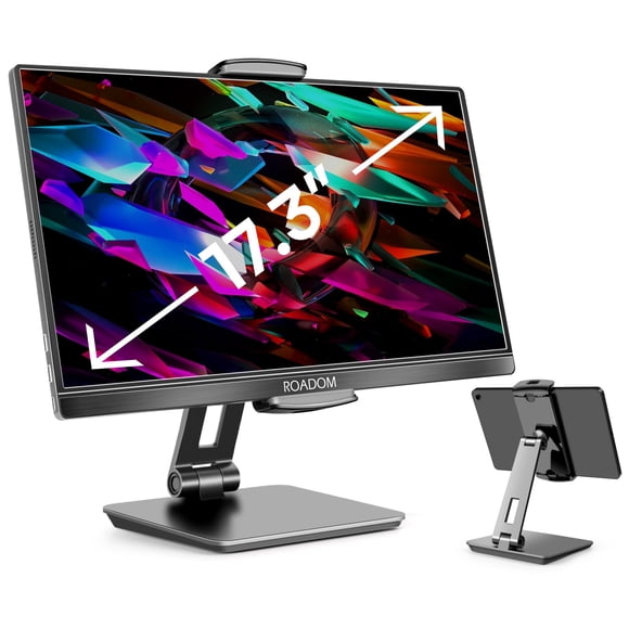 Soporte para tableta ROADOM, ajustable y giratorio de 360°, negro