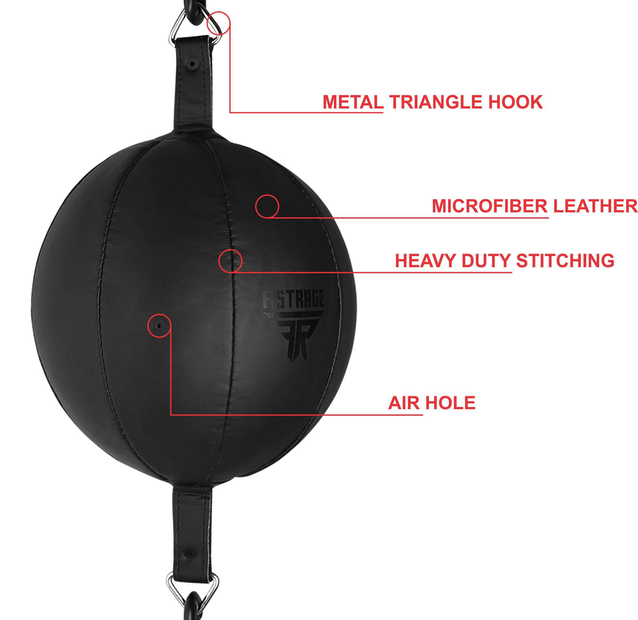FISTRAGE Double End Leather Training Dodge MMA Boxing Floor to Ceiling Punching Speed Ball