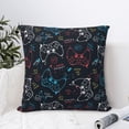 thumbnail image 4 of Yiaed Joystick Gamepad Print Pillow Covers Super Soft Decorative Square Throw Pillow Covers Case Cushion Covers for Sofa Couch Bedroom Car Decor（No pillow core）-16"x16", 4 of 7