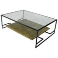 thumbnail image 3 of Orlando Cooper Cocktail Table on Cast Iron Frame with Glass Top in Black, 3 of 3