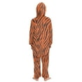 thumbnail image 3 of Tiger Stripes One Piece Pajamas Soft Jumpsuit Cozy Sleep and Play Romper Zipper and Pockets 7-8T, 3 of 8