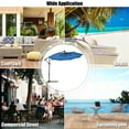 thumbnail image 3 of Costway 10' Hanging Solar LED Umbrella Patio Sun Shade Offset Market W/Base Blue, 3 of 9