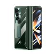 thumbnail image 4 of SaniMore Case for Samsung Galaxy Z Fold 4 7.6" 2022, Crystal-clear Rugged PC Backplane Magnetic Bracket Explosion Screen Protector 360° All-inclusive Hinge Protection Case for Galaxy Z Fold 4,Green, 4 of 15