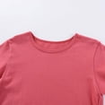 thumbnail image 2 of Shadoumai Girl Tops Size 6 Letter Print Boat Neck Shirt Short Sleeve T Shirt Fashion Holidays Tops T-Shirts Toddler To Big Kid, 2 of 9