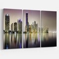 thumbnail image 1 of Designart - Miami Downtown Night Panorama - Extra Large Canvas Art Print, 1 of 1