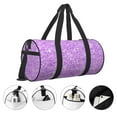 thumbnail image 5 of KLL Lilac Glittering Duffle Bag For Men Women Sport Gym Fitness Tote Travel Training Workout Basketball Football Weekender, 5 of 8