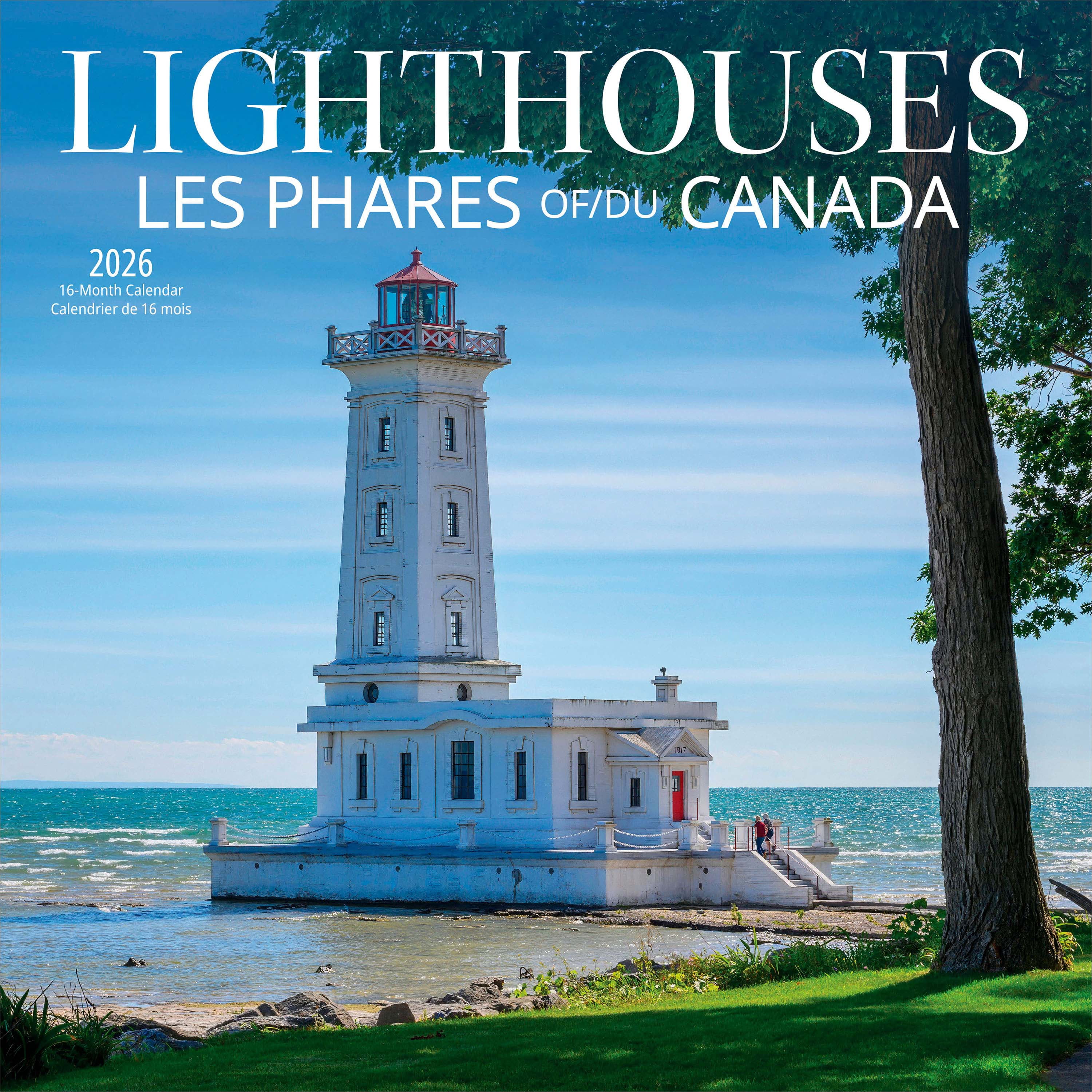 Lighthouses of Canada Les Phares du Canada 2026 Square ENGLISH FRENCH Wyman