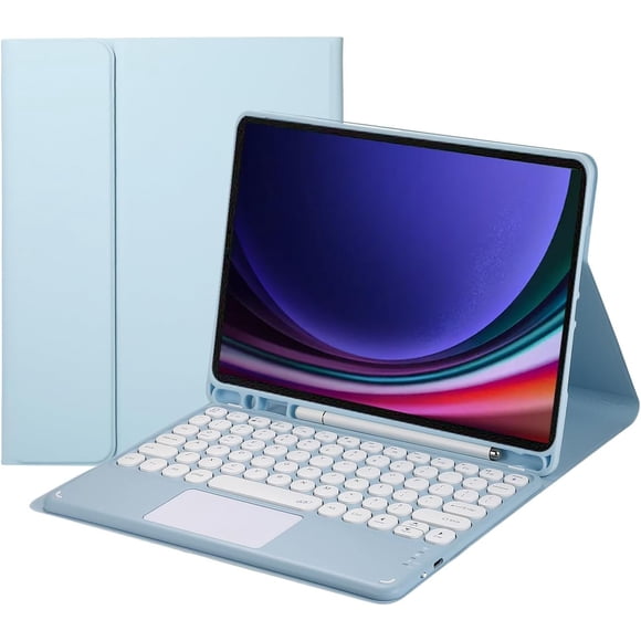 Funda con teclado táctil para Samsung Galaxy Tab S10 Ultra / S9 Ultra / S8 Ultra de 14,6 pulgadas, con portalápices - Teclado Bluetooth táctil magnéticamente desmontable