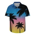 thumbnail image 5 of Aloohaidyvio mens shirts short sleeve,Mens Color Block Hawaii Print With Pocket Turndown Short Sleeve Shirt Blouse,Hawaiian Shirt for Men, 5 of 6