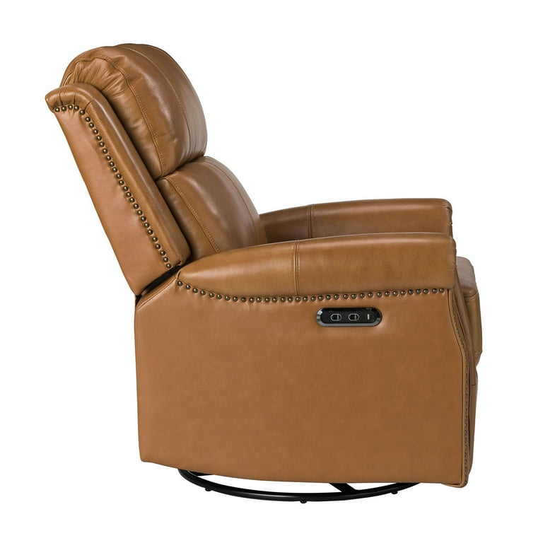 Camel leather rocker recliner deals