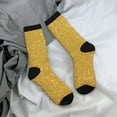 thumbnail image 5 of Picia Gold Shiny Print Athletic Socks for Men & Women – Cushioned Moisture-Wicking Crew Socks for Sports, Running, and Training, Soft & Breathable Size 5-11, 5 of 6