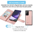 thumbnail image 3 of Galaxy Note 20 Ultra Case, Galaxy Note 20 Ultra Wallet Case, Takfox PU Leather Case Cash ID Credit Card Slots Holder Flip Phone Case Kickstand Detachable Magnetic Hard Cases & Strap, Rose Gold, 3 of 7