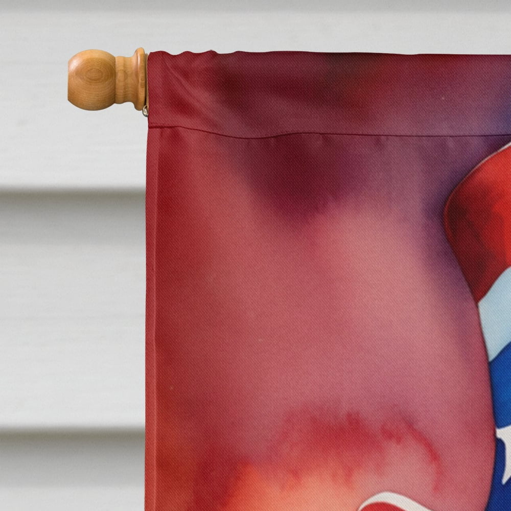Black and Tan Coonhound Patriotic American House Flag 28 in x 40 in