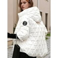 thumbnail image 4 of Women'S Hooded Puffer Jackets Long Sleeve Warm Down Jackets for Womens Puffer Jacket White XXXL, 4 of 5