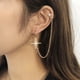 thumbnail image 1 of HomeKingdee Snowflake Earrings with Diamond and Pearl Ear Clip - Creative Star Shape Elegant Earrings for Party Banquet Evening Events, 1 of 9