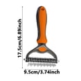 thumbnail image 3 of Pro Grooming Tooth Groom Pro for Cat Deshedding Brush Rake Brush for Shedding Cats Comb Undercoat Long Hair Knotter Remover Double Teeth Coat, 3 of 7
