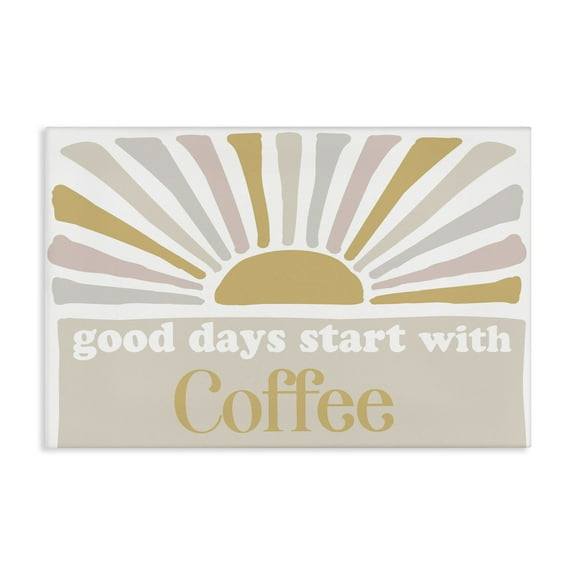 Stupell Industries Good Days Coffee Landscape Painting Gallery Wrapped Canvas Art Print Wall Art, 24 x 16